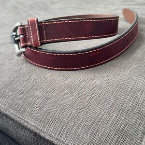 🔥 Allen Edmonds Men’s Cottonwood Red Brown Leather Belt Dress Belt – USA Made